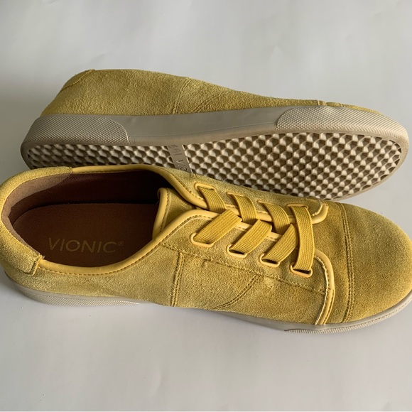 Vionic Women’s Yellow Jean Suede Slip-on Sneakers Size 9 - Picture 7 of 8